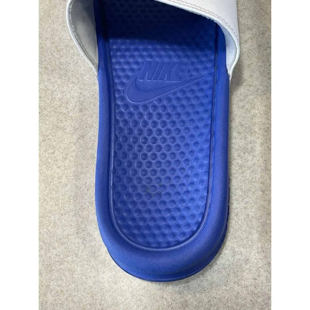 Nike Benassi JDI Slides Men’s Size 11 Royal/White/Red -Summer Sandals 343880-410